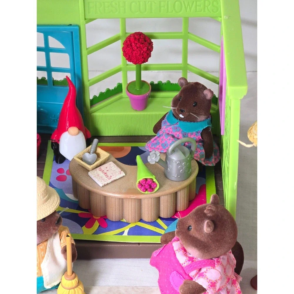 Li'l Woodzeez-Li'l Petals Flower Shop Playset Accessories Critters Beavers Set